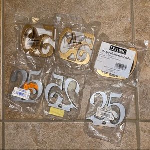 25 & 50 anniversary birthday cake toppers